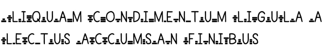 Vertical Morse Font Preview
