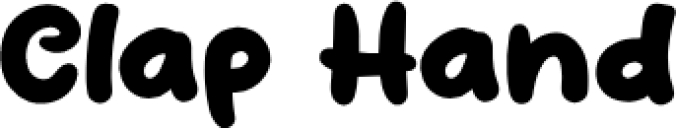 Clap Hand Font Preview