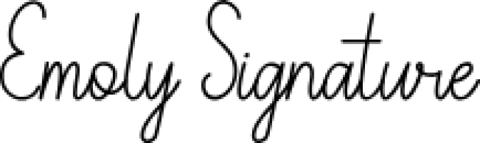 Emoly Signature Font Preview