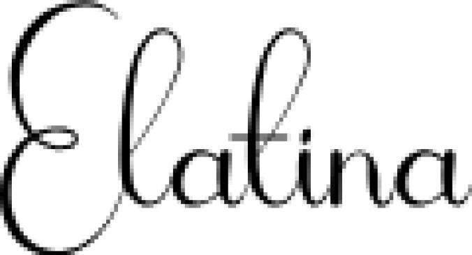 Elatina Font Preview