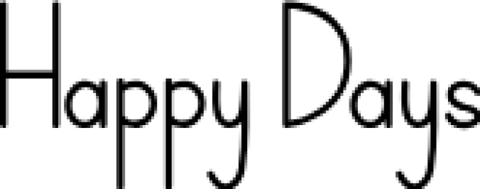 Happy Days Font Preview