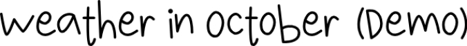 Weather in October Font Preview