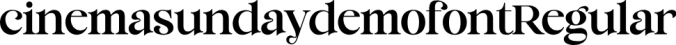 Cinema sunday ligature f Font Preview