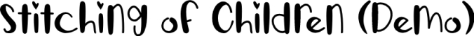 Stitching of Childre Font Preview