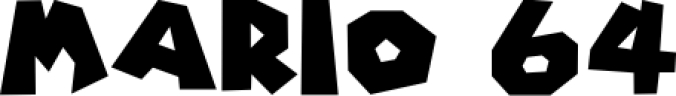 Typeface Mario 64 Font Preview