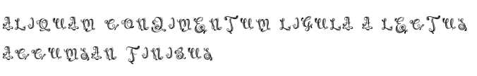 Retro Round Monogram Font Preview