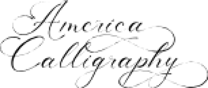 America Calligraphy Font Preview