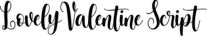 Lovely Valentine Scrip Font Preview