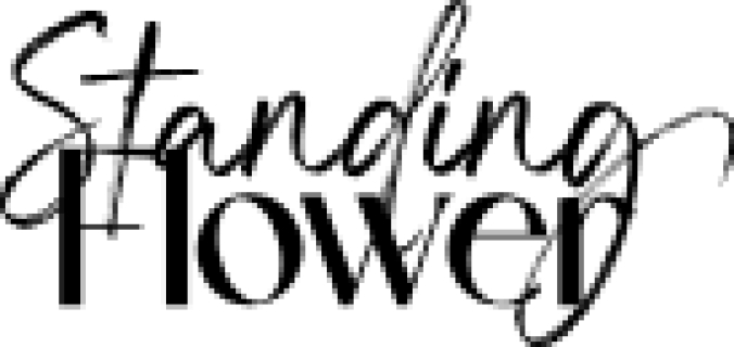 Standing Flower Script Personal Font Preview
