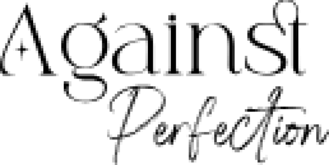 Against Perfection Script Pers Font Preview