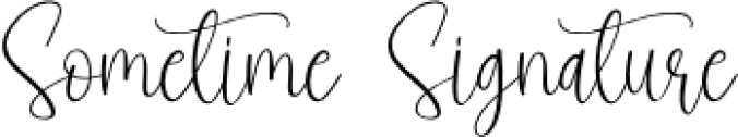 Sometime Signature Font Preview