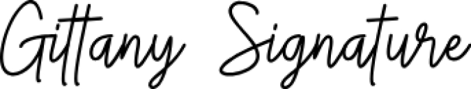 Gittany Signature Font Preview