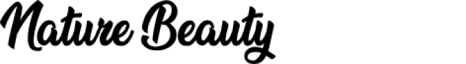 Nature Beauty Font Preview