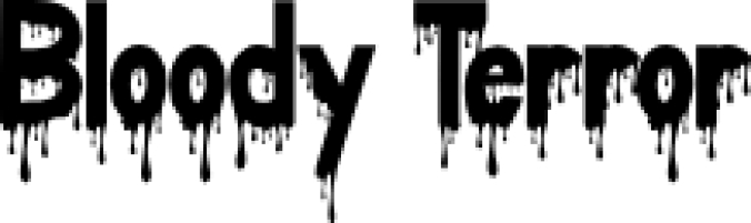 Bloody Terror Font Preview