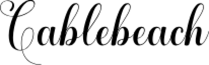 Cable Beach Scrip Font Preview