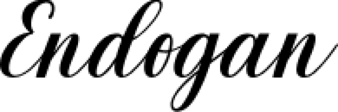 Endogan Scrip Font Preview