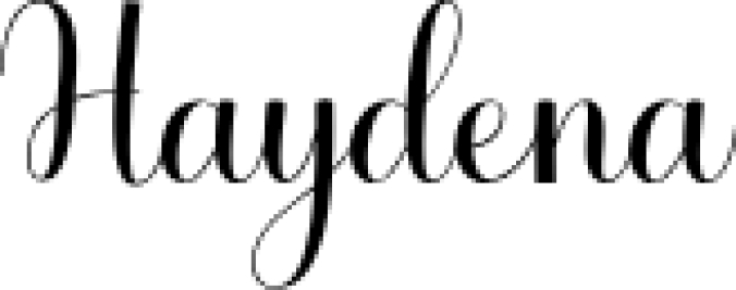 Haydena Scrip Font Preview