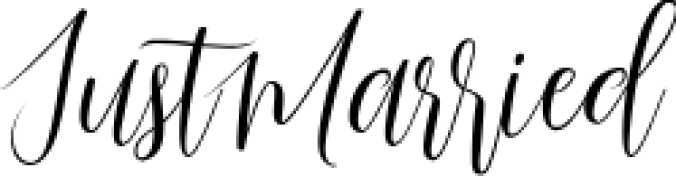 Just Married Scrip Font Preview