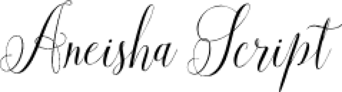 Aneisha Scrip Font Preview