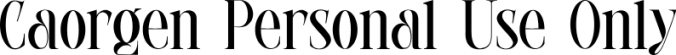 Caorge Font Preview
