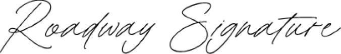 Roadway Signature Font Preview