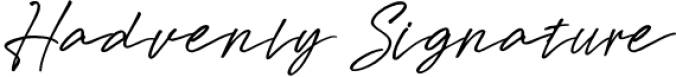 Hadvenly Signature Font Preview