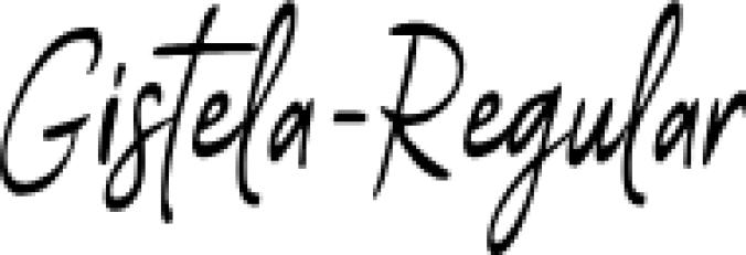 Gistela Signature Font Preview
