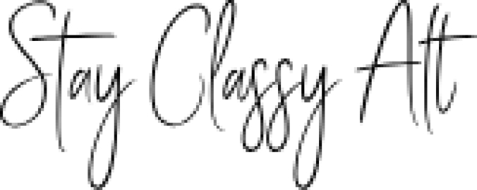 Stay Classy Family Font Preview