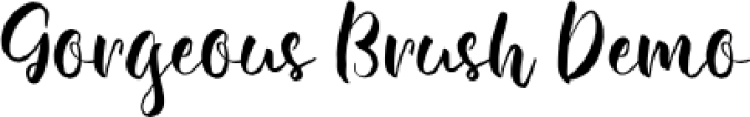 Gorgeous Brush Font Preview