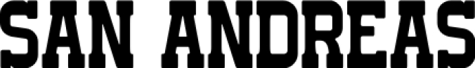 SAN ANDREAS Font Preview