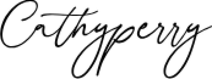 Cathyperry - Handwriting Font Preview