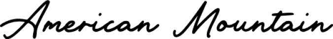 American Mountai Font Preview