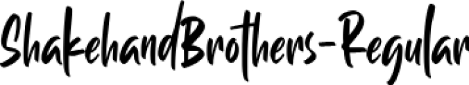 Shakehand Brothers Font Preview