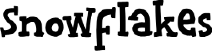 Snowflakes Font Preview