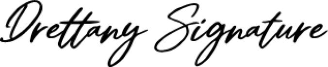 Drettany Signature Font Preview