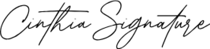 Cinthia Signature Font Preview
