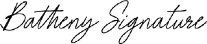 Batheny Signature Font Preview