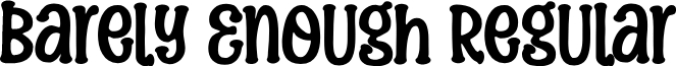 Barely Enough Font Preview