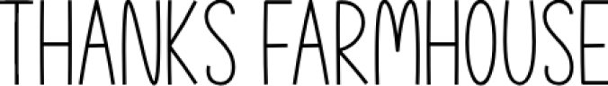Thanks Farmhouse Font Preview