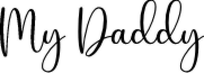 My Daddy Font Preview
