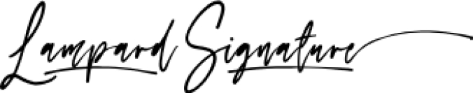 Lampard Signature Font Preview