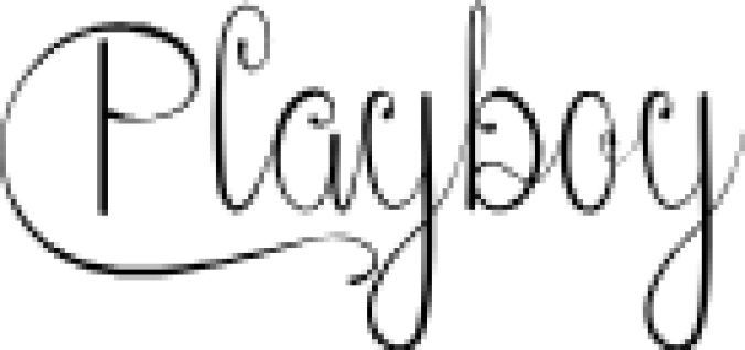 Playboy Font Preview