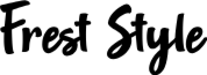 Frest Style Font Preview