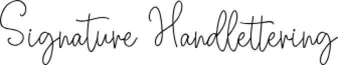 Signature Handlettering Font Preview