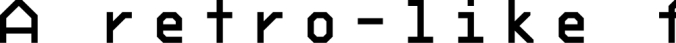 Retrcade Font Preview