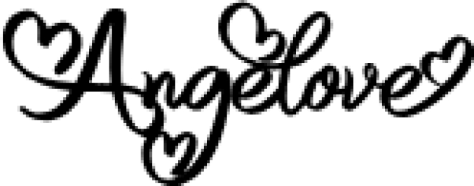 Angelove Font Preview
