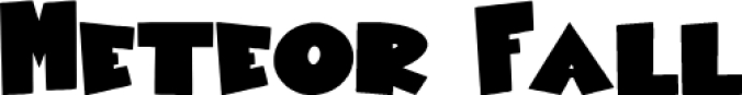 Meteor Fall Font Preview