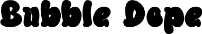 Bubble Dope Font Preview