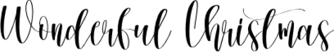 Wonderful Christmas Font Preview