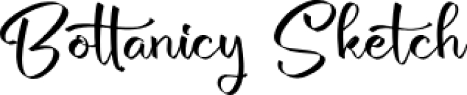 Bottanicy Sketch Font Preview